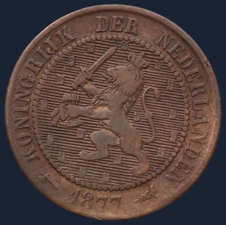 2½ Cent 1877 — Halve Stuiver 1877