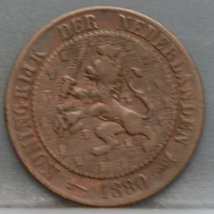 2½ Cent 1880 – Halve Stuiver Willem III voorzijde, Koninkrijk der Nederlanden