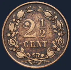 2½ Cent 1880 – Halve Stuiver Willem III