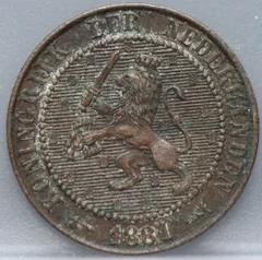 2½ Cent 1881 — Brons voorzijde