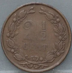 2½ Cent 1881 — Brons achterzijde