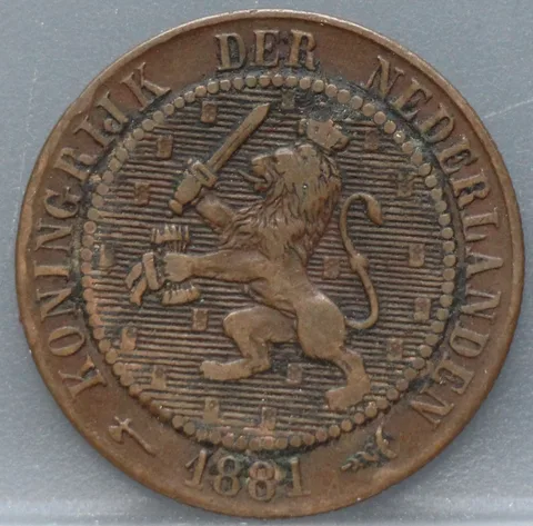 2½ Cent 1881 — Halve Stuiver Brons
