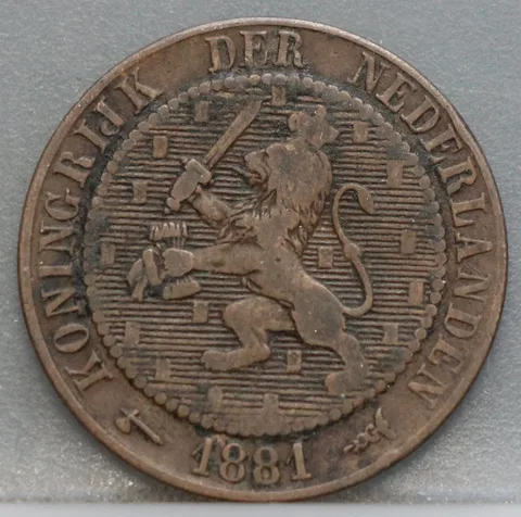 2½ Cent 1881 – Halve Stuiver Willem III