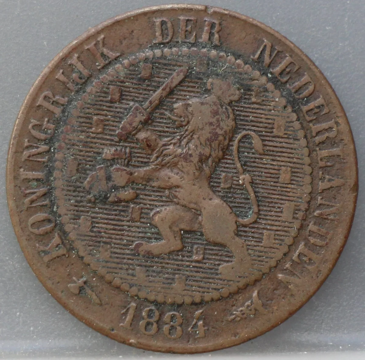 2½ Cent 1884 — Brons voorzijde