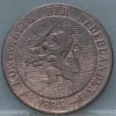 2½ Cent 1884 — Brons voorzijde