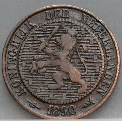 2½ Cent 1886 — Halve Stuiver Brons