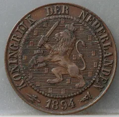 2½ Cent 1894 – Halve Stuiver Brons voorzijde