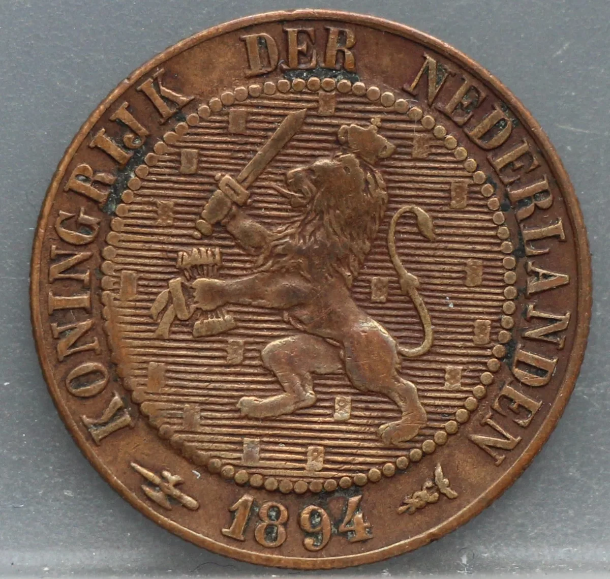 2½ Cent 1894 — Halve Stuiver Brons voorzijde