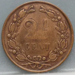2½ Cent 1894 — Halve Stuiver Brons achterzijde