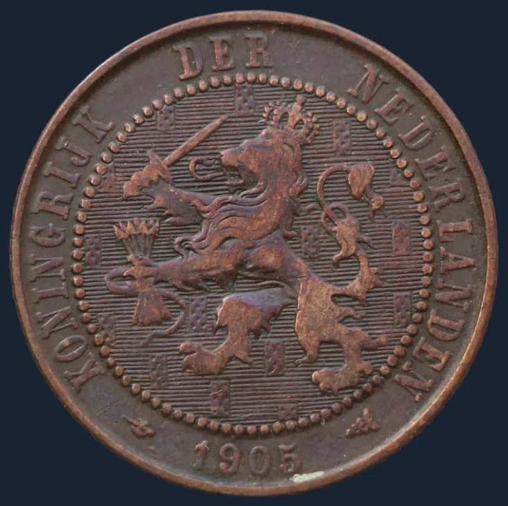 2½ Cent 1905 Halve Stuiver 1905