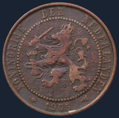 2½ Cent 1905 Halve Stuiver 1905