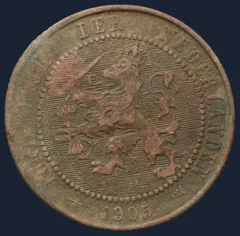 2½ Cent 1905 - Halve Stuiver 1905