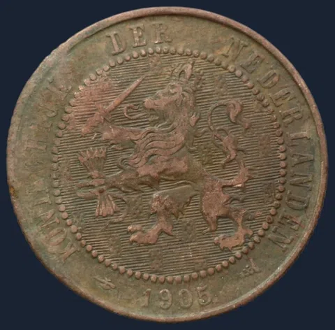 2½ Cent 1905 - Halve Stuiver 1905