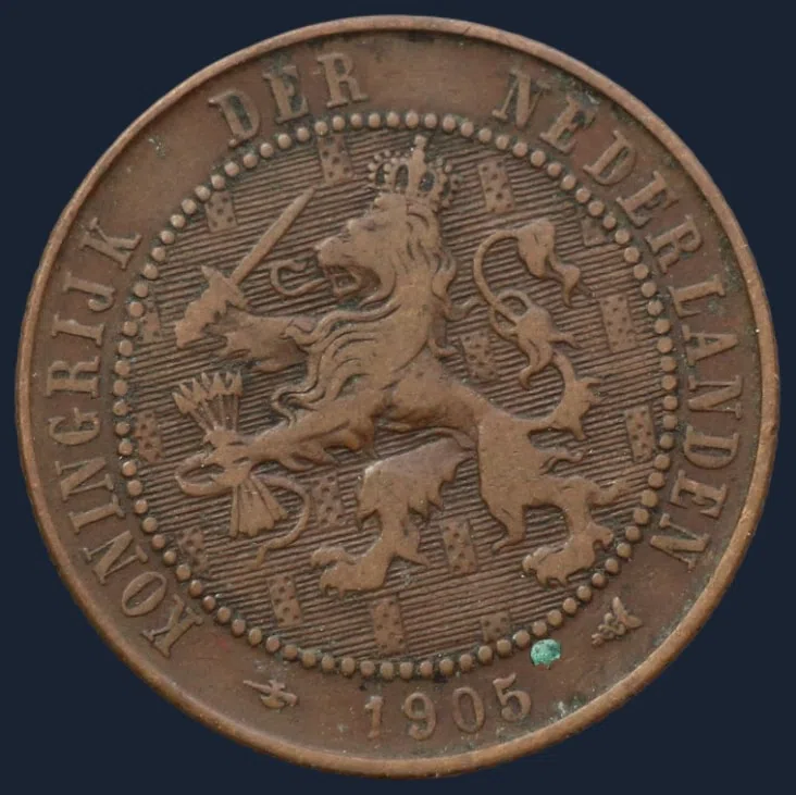 2½ Cent 1905 - Halve Stuiver 1905