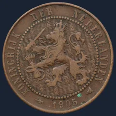 2½ Cent 1905 - Halve Stuiver 1905