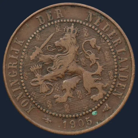 2½ Cent 1905 - Halve Stuiver 1905