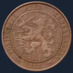2½ Cent 1905 - Halve Stuiver 1905