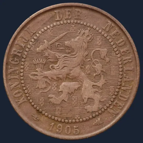 2½ Cent 1905 - Halve Stuiver 1905
