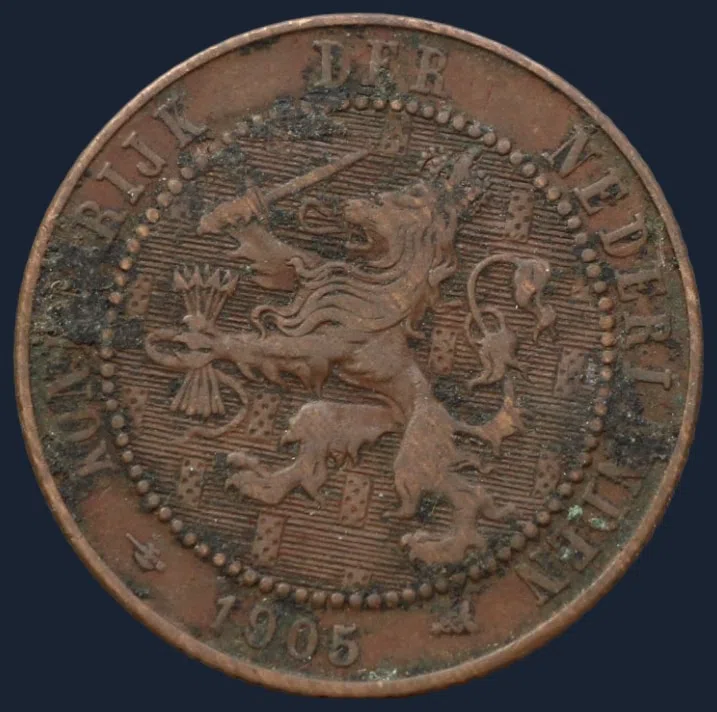 2½ Cent 1905 - Halve Stuiver 1905