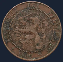 2½ Cent 1905 - Halve Stuiver 1905