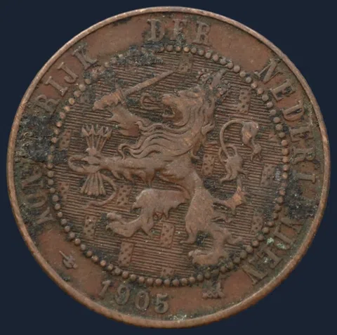 2½ Cent 1905 - Halve Stuiver 1905