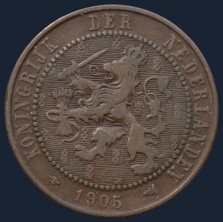2½ Cent 1905 - Halve Stuiver 1905