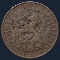 2½ Cent 1905 - Halve Stuiver 1905