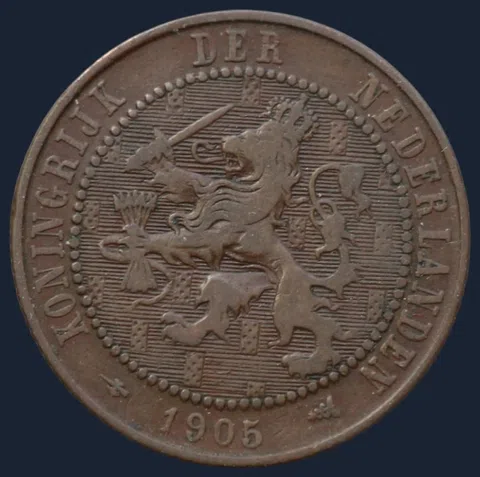 2½ Cent 1905 - Halve Stuiver 1905