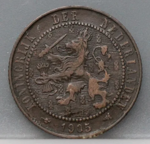 2½ Cent 1905 — Halve Stuiver Brons