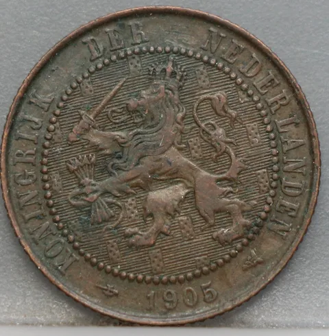 2½ Cent 1905 — Halve Stuiver Brons