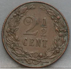 2½ Cent 1905 — Halve Stuiver Brons achterzijde