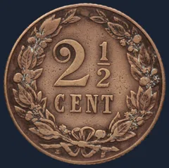 2½ Cent 1905 — Halve Stuiver Brons