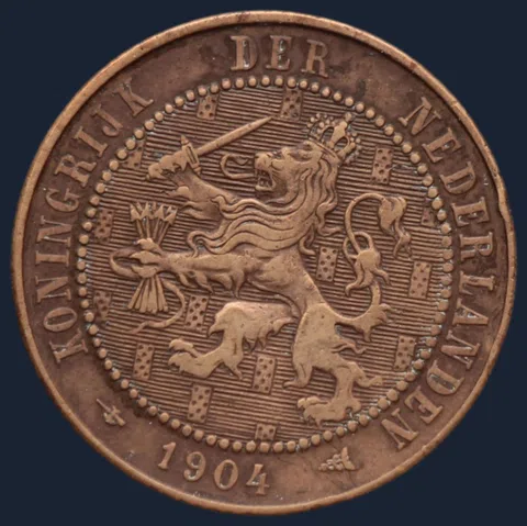 2½ Cent 1904 Halve stuiver
