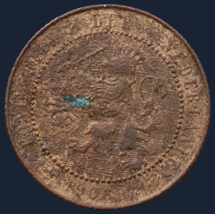 2½ Cent 1906 - halve stuiver 1906 Wilhelmina