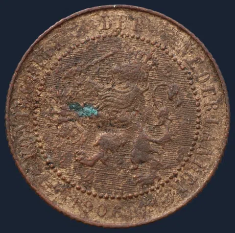 2½ Cent 1906 - halve stuiver 1906 Wilhelmina