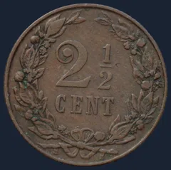 2½ Cent 1906 - halve stuiver 1906 Wilhelmina