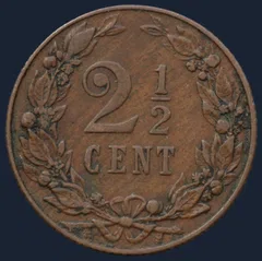 2½ Cent 1906 - halve stuiver 1906 Wilhelmina