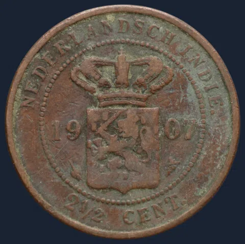 2½ Cent 1907 Nederlands-Indië
