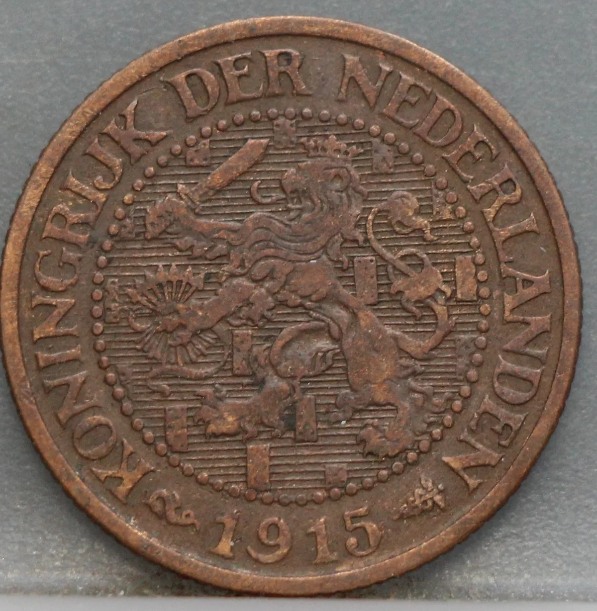 2½ Cent 1915 — Bronzen Halve Stuiver Wilhelmina voorzijde, Nederland, brons