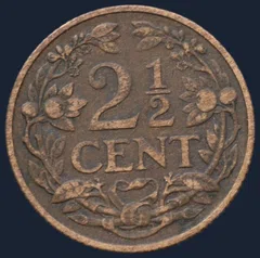 2½ Cent 1916 halve stuiver 1916