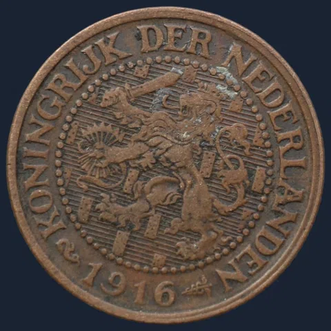2½ Cent 1916 - halve stuiver 1916