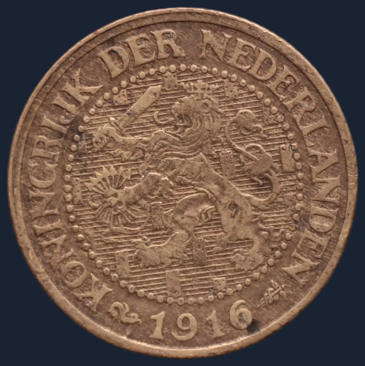 2½ Cent 1916 Wilhelmina