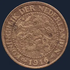 2½ Cent 1916 Wilhelmina