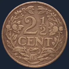 2½ Cent 1916 Wilhelmina