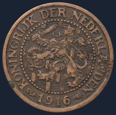 2½ Cent 1916 Wilhelmina