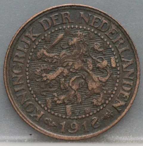 2½ Cent 1918 — Halve Stuiver Brons