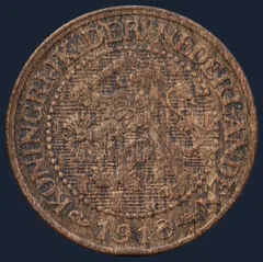 2½ Cent 1918 - halver stuiver 1918