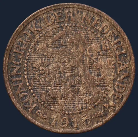 2½ Cent 1918 - halver stuiver 1918