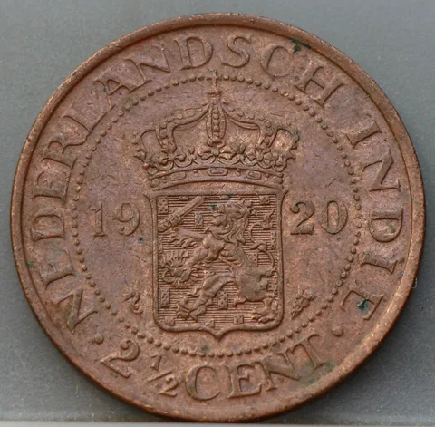 2½ Cent 1920 Nederlands-Indië — Koper