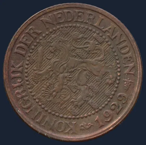 2½ Cent 1929 — Halve Stuiver 1929
